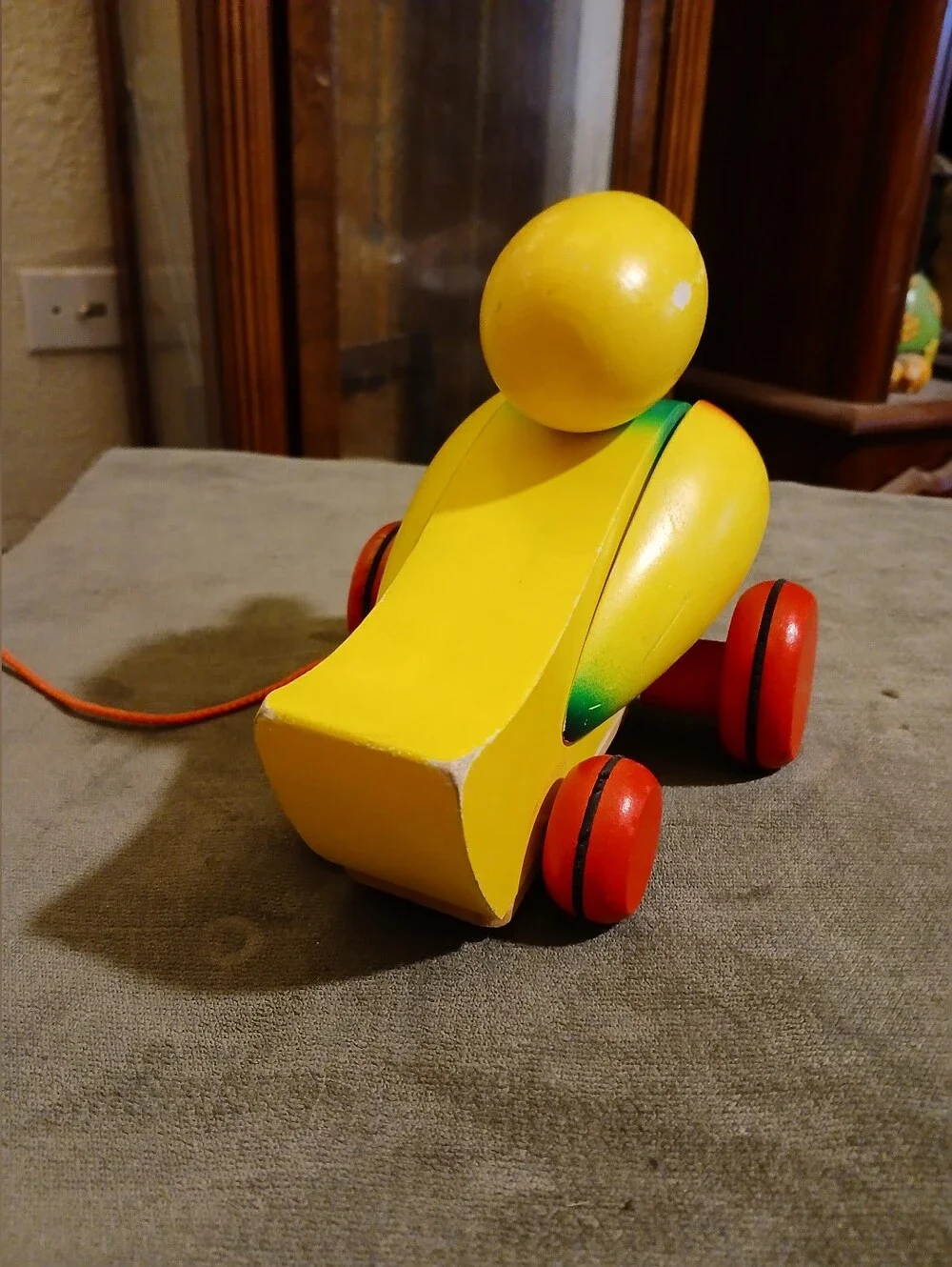 Wood Duck Pull Toy made in the Czech Republic
